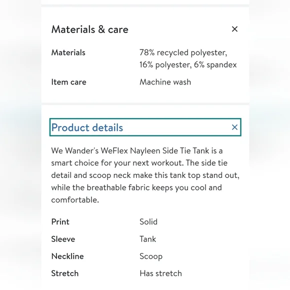 Market And Spruce Women's Blue Side Tie Tank - Picture 4 of 8